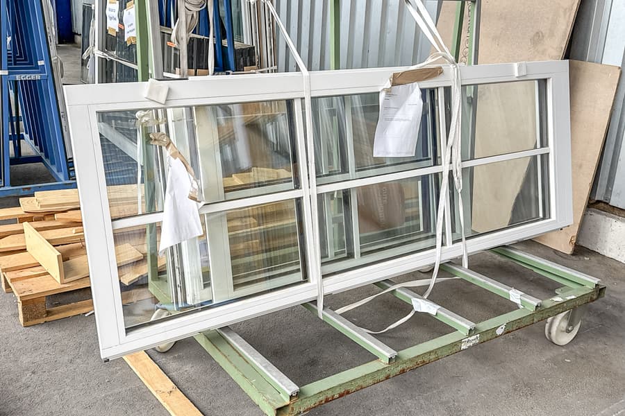 Holz Terrassentürflügel und 2 Fensterflügel
